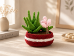 Crochet Succulent Pattern PDF, Amigurumi Plant Pot Pattern, Crochet Cactus Flower, DIY Home Decor Digital Download - Image 3