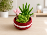 Crochet Succulent Pattern PDF, Amigurumi Plant Pot Pattern, Crochet Cactus Flower, DIY Home Decor Digital Download