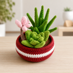 Crochet Succulent Pattern PDF, Amigurumi Plant Pot Pattern, Crochet Cactus Flower, DIY Home Decor Digital Download