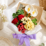 Crochet Flower Bouquet Pattern PDF, Calla Lily & Rose Crochet Pattern, DIY Handmade Floral Arrangement, Gift for Her
