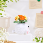 Nemophila Coaster Pot Crochet Pattern PDF, Flower Cup Coaster Set, Crochet Flower Pot Pattern, Floral Home Decor - Image 3