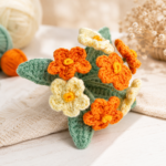 Nemophila Coaster Pot Crochet Pattern PDF, Flower Cup Coaster Set, Crochet Flower Pot Pattern, Floral Home Decor - Image 2