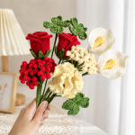 Crochet Flower Bouquet Pattern PDF, Calla Lily & Rose Crochet Pattern, DIY Handmade Floral Arrangement, Gift for Her - Image 4