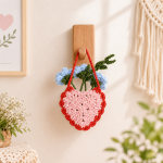 Crochet Heart Bag Pattern PDF, Camellia Flower Bag Pattern, Crochet Purse Pattern, Valentine Heart Bag - Image 4