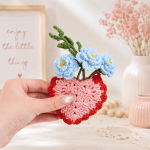 Crochet Heart Bag Pattern PDF, Camellia Flower Bag Pattern, Crochet Purse Pattern, Valentine Heart Bag - Image 2