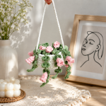 Crochet Hanging Plant Pattern PDF, Flower Basket Amigurumi, Crochet Wall Decor, Hanging Planter Pattern, Digital Download - Image 3