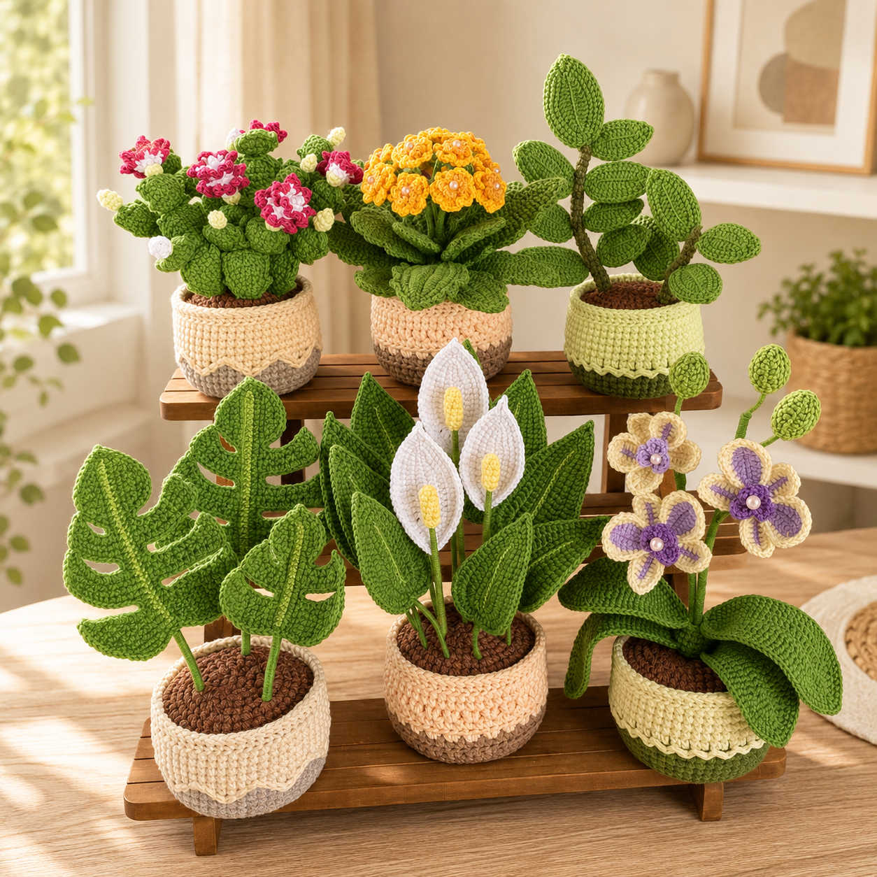 ChatGPT Image 21_32_11 13 thg 6, 2026 Crochet Plant Pattern Bundle PDF, Crochet Flower Pot Patterns, Amigurumi Houseplant Decor, English Crochet PDF - Image 1
