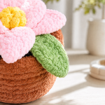 Camellia Flower Pot Crochet Pattern PDF, Amigurumi Flower Pot Pattern, Cute Crochet Plant Tutorial, Floral Home Decor - Image 3