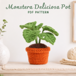 Monstera Deliciosa Crochet Pattern PDF, Potted Plant Amigurumi Pattern, Crochet Houseplant Digital Download