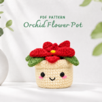 Crochet Flower Pot Pattern, Cute Amigurumi Plant PDF, Floral Plush Digital Download