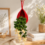 Crochet Mistletoe Pattern PDF, Christmas Hanging Plant Crochet Pattern, Holiday Wall Decor, DIY Amigurumi PDF - Image 6
