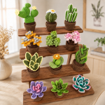 Crochet Cactus Pattern PDF, Amigurumi Cactus in Pot, Crochet Succulent Plant Pattern, Plant Decor Digital Download