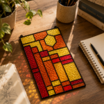 Wonder Book Stained Glass Pattern | Geometric Suncatcher Template | Modern Tiffany Glass Window Hanging | SVG PNG PDF JPG Digital Download - Image 3