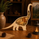 8x Dinosaur Bundle 3D Multilayer Laser Cut File | Wooden Dino Decor for Glowforge Xtool Cricut CNC | Svg Dxf Ai Pdf - Image 2