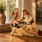 10+ Fire Dragon Bundle 3D Multilayer Laser Cut File | Fantasy Dragon Wooden Decor for Glowforge Xtool Cricut CNC | Svg Dxf Ai Pdf - Image 5