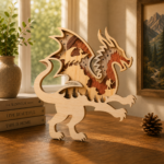 10+ Fire Dragon Bundle 3D Multilayer Laser Cut File | Fantasy Dragon Wooden Decor for Glowforge Xtool Cricut CNC | Svg Dxf Ai Pdf - Image 3