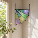 Corner Web Stained Glass Suncatcher Pattern, Spider Web Window Corner SVG, Digital Download PNG JPG PDF SVG, Gothic Halloween Glass Art Template - Image 6