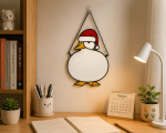 Cute Duck Stained Glass Suncatcher Pattern, Christmas Duck Window Hanging Design, Holiday Glass Art Template, Winter Decor, Digital Download - Image 4