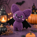 Halloween Bat Crochet Pattern, Amigurumi Bat Plush PDF, Cute Vampire Bat, US Terms - Image 5