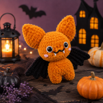 Halloween Bat Crochet Pattern, Amigurumi Bat Plush PDF, Cute Vampire Bat, US Terms - Image 3