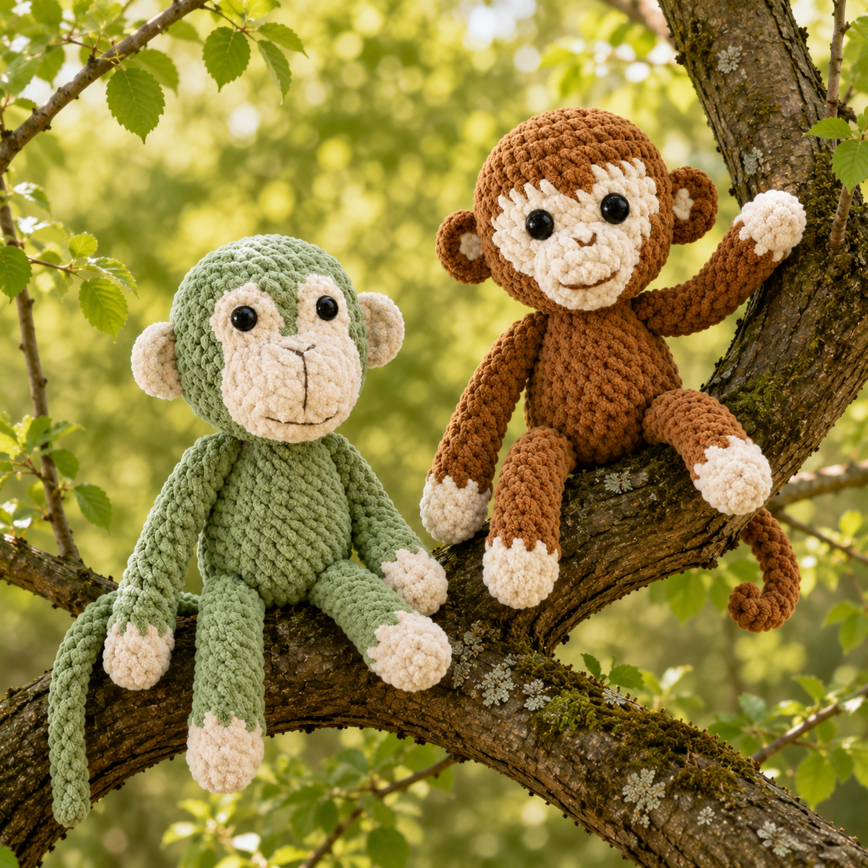 ChatGPT Image Jun 10, 2026, 08_35_25 PM Monkey Crochet Pattern Bundle, Amigurumi Monkey Plush PDF, Woodland Animal Toy Pattern, US Terms - Image 1