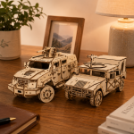 Military Vehicle Bundle Laser Cut File | 3D Armored Truck & APC Model Kit for Glowforge Xtool CNC | Svg Dxf Pdf - Image 4