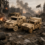 Military Vehicle Bundle Laser Cut File | 3D Armored Truck & APC Model Kit for Glowforge Xtool CNC | Svg Dxf Pdf - Image 3