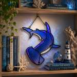 Hammerhead Shark Stained Glass Suncatcher Pattern, Coastal Ocean Window Hanging, Marine Life Decor, DIY Glass Art - Image 6