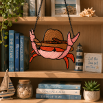 Sunny Beach Crab Stained Glass Suncatcher Pattern, Coastal Window Hanging, Beach House Decor, Ocean Lover Gift - Image 5