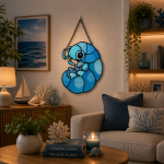 Ocean Isopod Stained Glass Suncatcher Pattern, Cute Sea Creature Window Hanging, Coastal Decor, Ocean Lover Gift - Image 2