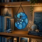 Ocean Isopod Stained Glass Suncatcher Pattern, Cute Sea Creature Window Hanging, Coastal Decor, Ocean Lover Gift - Image 5