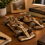 Race Car 3D Puzzle Laser Cut File | Wooden Racing Car Model Kit for Glowforge Xtool CNC | Svg Dxf Pdf - Image 3