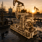 Oil Pump Jack 3D Wooden Model Laser Cut File | Mechanical Industrial Puzzle for Glowforge Xtool CNC | Svg Dxf Pdf - Image 2