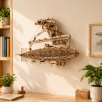Steampunk Airship 3D Puzzle Laser Cut File | Zeppelin Wooden Model Kit for Glowforge Xtool CNC | Svg Dxf Pdf - Image 2