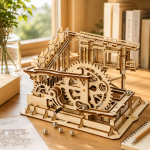 Wooden Marble Run 3D Laser Cut File | Mechanical Marble Machine STEM Kit for Glowforge Xtool CNC | Svg Dxf Pdf - Image 2