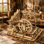 Wooden Marble Run 3D Laser Cut File | Mechanical Marble Machine STEM Kit for Glowforge Xtool CNC | Svg Dxf Pdf - Image 3
