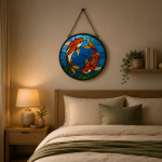Koi Harmony Stained Glass Suncatcher Pattern, Yin Yang Koi Fish Window Hanging Design, Zen Pond Decor Digital Download - Image 6