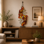 Eternal Twin Koi Stained Glass Suncatcher Pattern, Elegant Koi Fish Art Design, Zen Inspired Home Decor Digital Download - Image 5