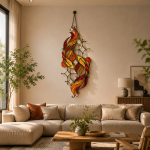 Eternal Twin Koi Stained Glass Suncatcher Pattern, Elegant Koi Fish Art Design, Zen Inspired Home Decor Digital Download - Image 2