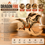Dragon Fire 3D Multilayer Laser Cut File Bundle | Fantasy Dragon Wooden Wall Decor for Glowforge Xtool CNC | Svg Dxf Ai Pdf