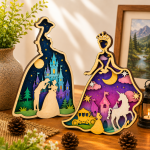 14x Princess Fairy Bundle 3D Multilayer Laser Cut Files | Fantasy Wooden Decor for Glowforge Xtool Cricut CNC | Svg Dxf Pdf Ai Lbrn - Image 8