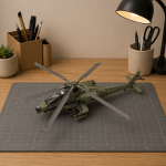 Apache Helicopter Papercraft Template, 3D Paper Model PDF, Printable DIY Aircraft Craft Kit, Cut and Glue Hobby Project, Digital Download Decor - Image 4