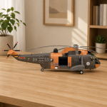 Sea King Helicopter Papercraft Template, Printable Rescue Aircraft Model PDF, DIY Paper Craft Kit, Vintage Military Aviation Decor, Instant Digital Download - Image 5