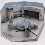 PaperCraft kit V-22 Osprey tiltrotor helicopter 3d paper model crafting kit PDF plans to print DIY paper craft template hobby puzzle decor - Image 2