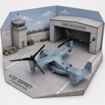 PaperCraft kit V-22 Osprey tiltrotor helicopter 3d paper model crafting kit PDF plans to print DIY paper craft template hobby puzzle decor - Image 3
