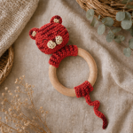 Tiger Teething Ring Crochet Pattern PDF, Baby Rattle Amigurumi Pattern, Cute Safari Animal Teether, US Terms Digital Download - Image 3
