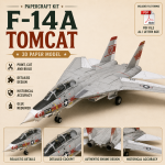 PaperCraft kit F-14A Tomcat airplane 3d paper model crafting kit PDF plans to print cut & glue DIY paper craft template hobby puzzle decor