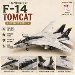 PaperCraft kit F-14 Tomcat airplane 3d paper model crafting kit PDF plans to print cut & glue DIY paper craft template hobby puzzle decor