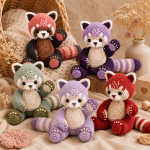 The Red Panda Crochet Pattern PDF, Cute Red Panda Amigurumi Plush Toy, Woodland Animal Nursery Decor, Digital Download
