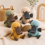 Platypus Crochet Pattern PDF, Cute Animal Amigurumi Plush Toy, Baby Nursery Crochet Pattern, Digital Download